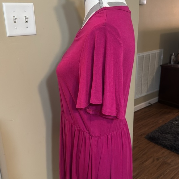 Pink Perfect Peach Peplum Style Top - Size Large - Picture 5 of 7